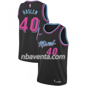 Camiseta Hombre Miami Heat Udonis Haslem 40 2018-19 Nike City Edition Negro Swingman